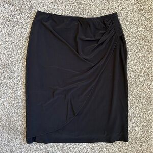 🦋 Frank Lyman Design Vintage Black Mini Skirt Cinched Side Office Stretch 10